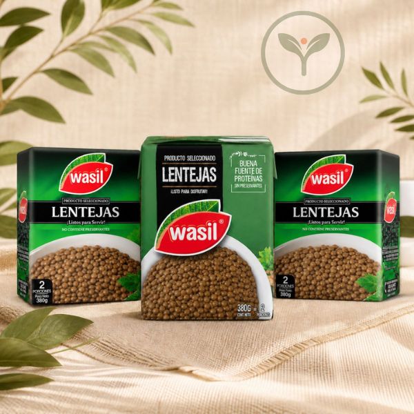 LentejasWasil380g Lentejas Wasil 380g listas para servir para ensaladas guisos bowls y cocina saludable