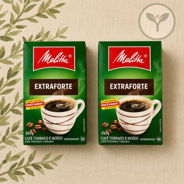 MelittaExtraforte250g Café Melitta Extraforte 250g tostado y molido intensidad 10 para filtro y cafetera eléctrica