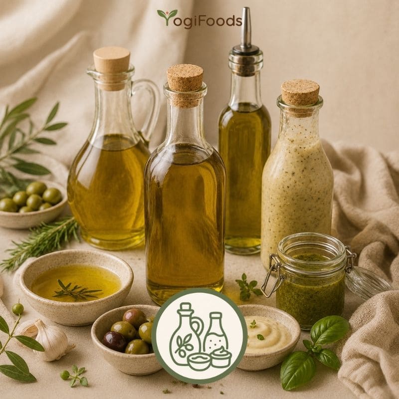 aceites y salsas YogiFoods para cocinar y aliñar