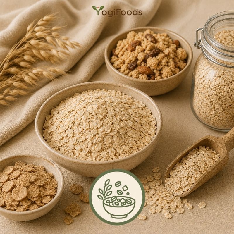avenas y cereales YogiFoods para desayunos y colaciones